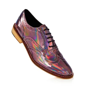 Holographic Iridescent Brogues