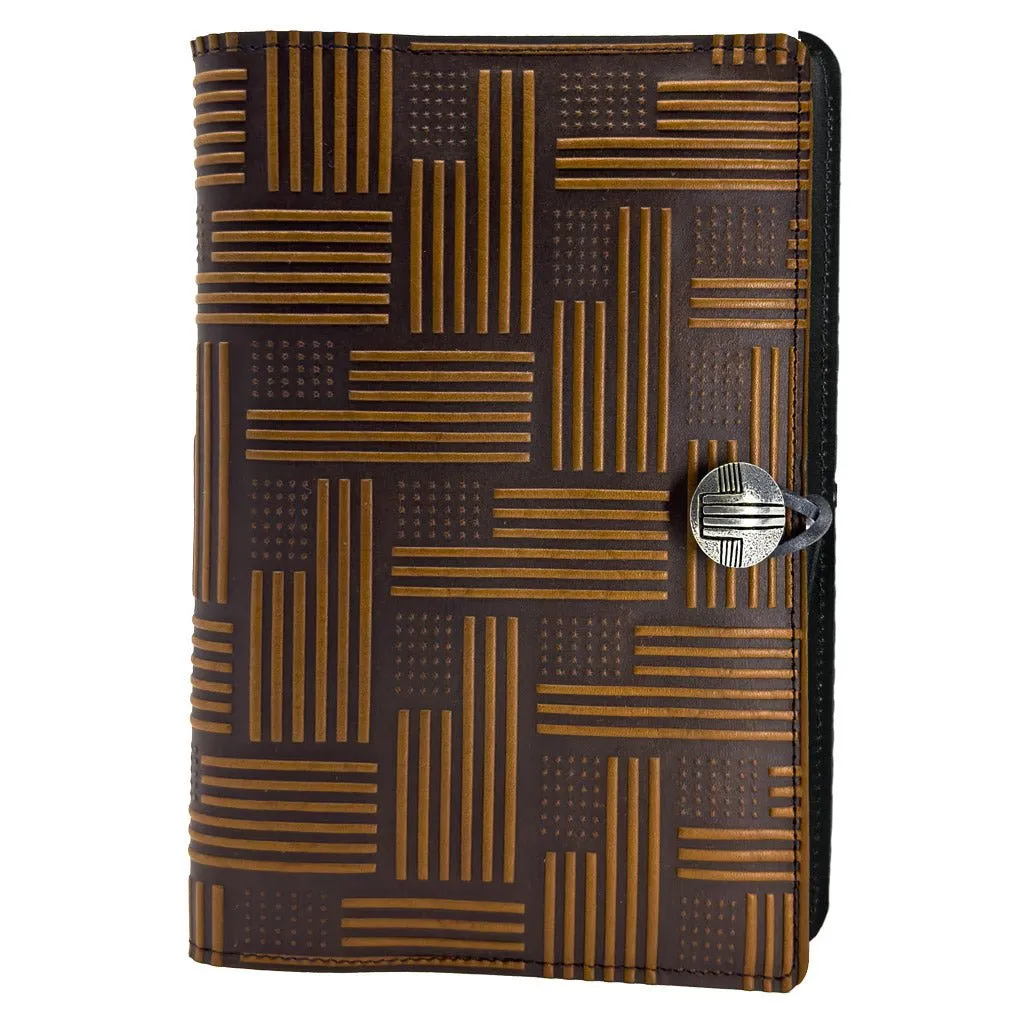 Limited Edition Large Leather Notebook Cover, American Flag