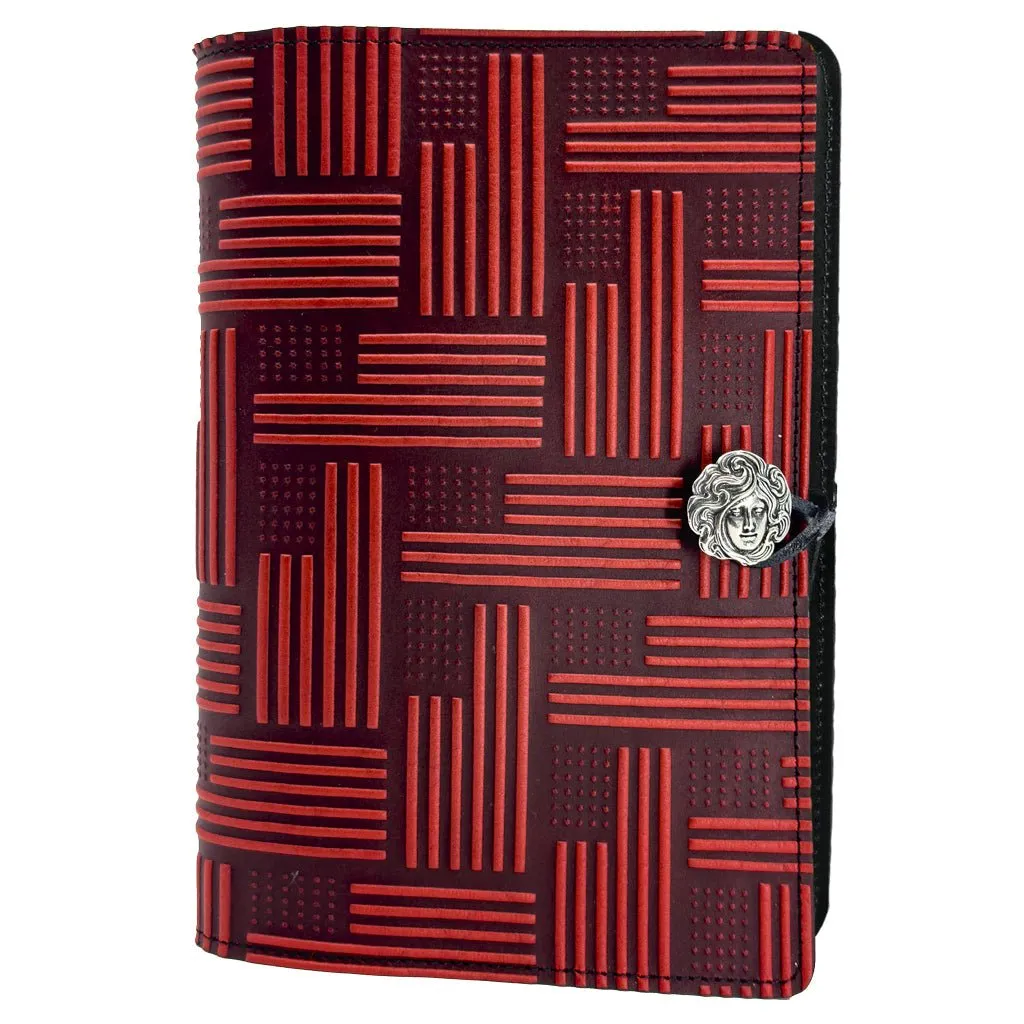 Limited Edition Large Leather Notebook Cover, American Flag