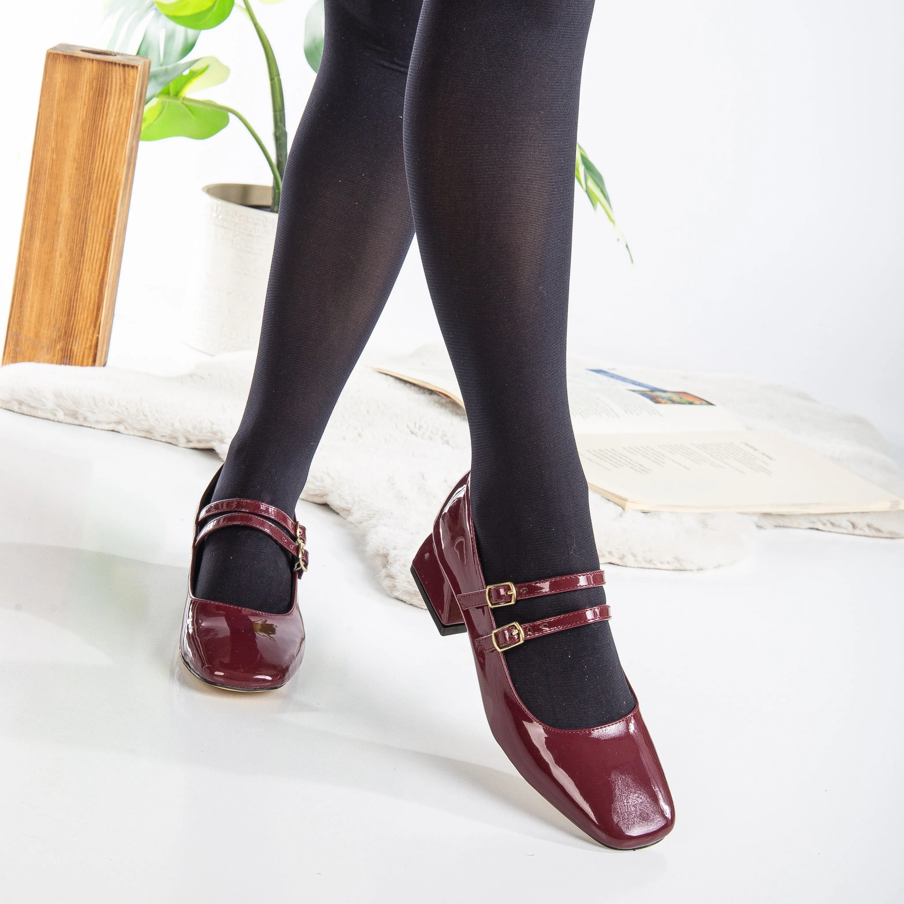 Lizbeth - Red Cherry Mary Jane Shoes