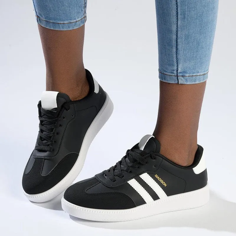 Madison Ariella Fashion Sneaker - Black / White