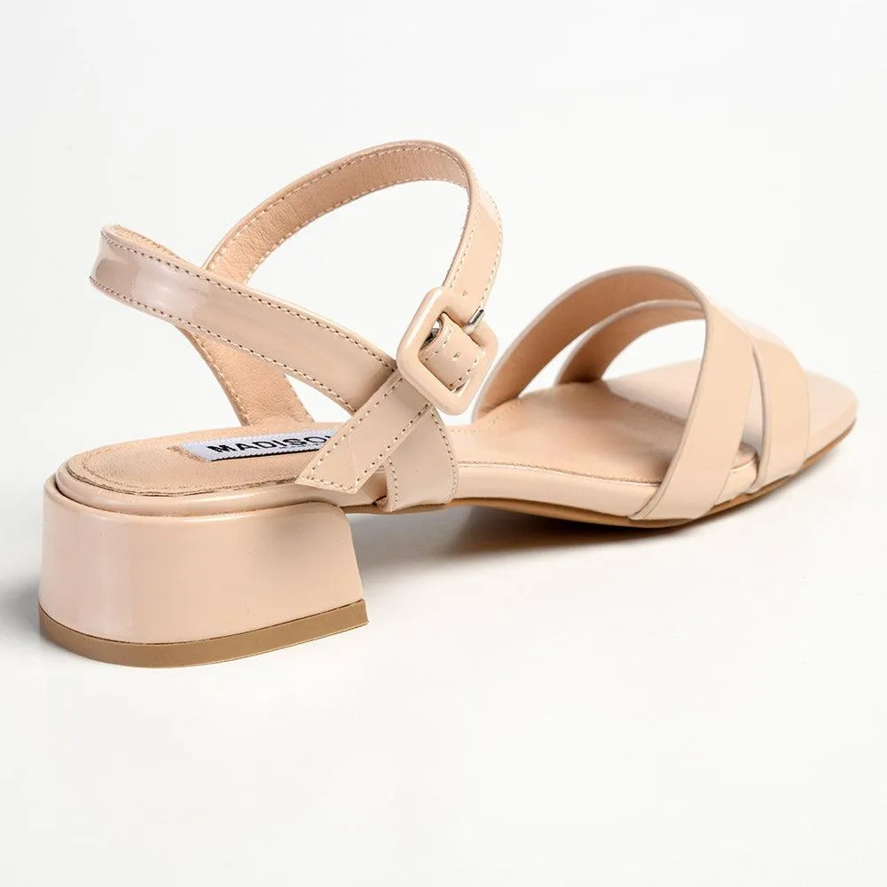 Madison Gentry Vamp Strap Sandal - Nude