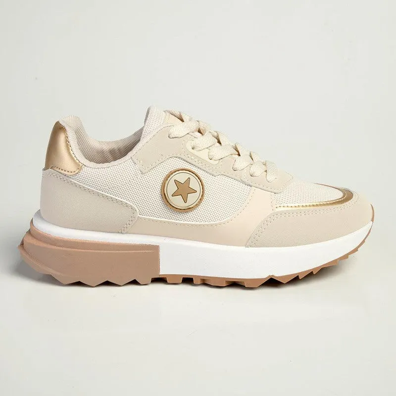 Madison Tanvi Fashion Sneaker - Beige/White