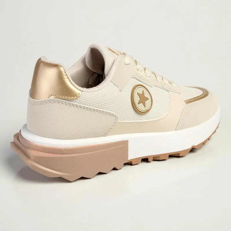 Madison Tanvi Fashion Sneaker - Beige/White