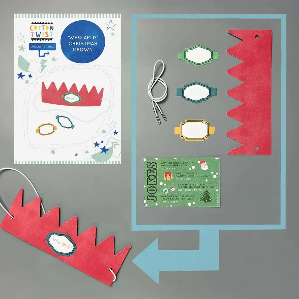 Make Your Own 'Who Am I?' Christmas Cracker Crown Kit