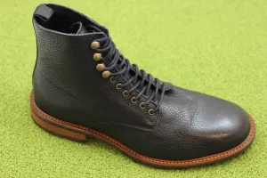 Mens York Lace Boot - Black Leather