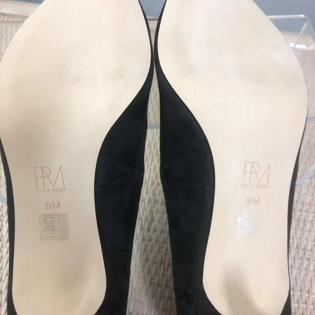 PELLE MODE KEANA BLACK HEELS SZ 9M TCC