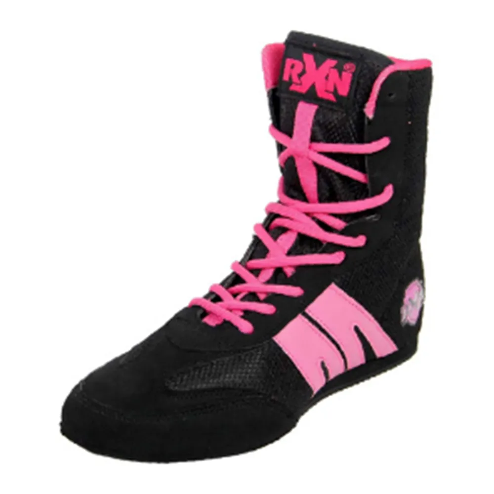 RXN Gold Medal Boxing Shoes (Black/Pink)