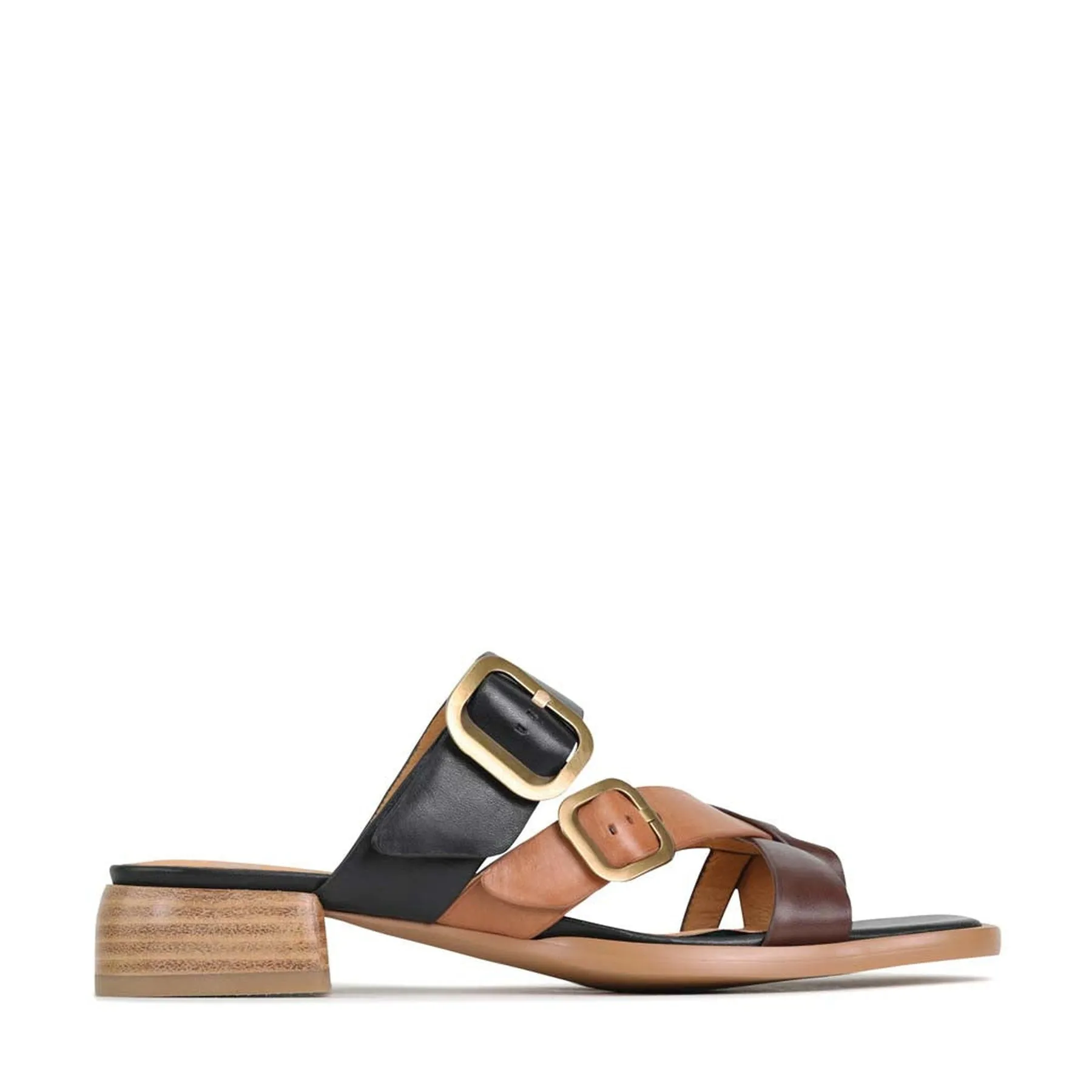 TEIA SLIDE SANDALS  LEATHER