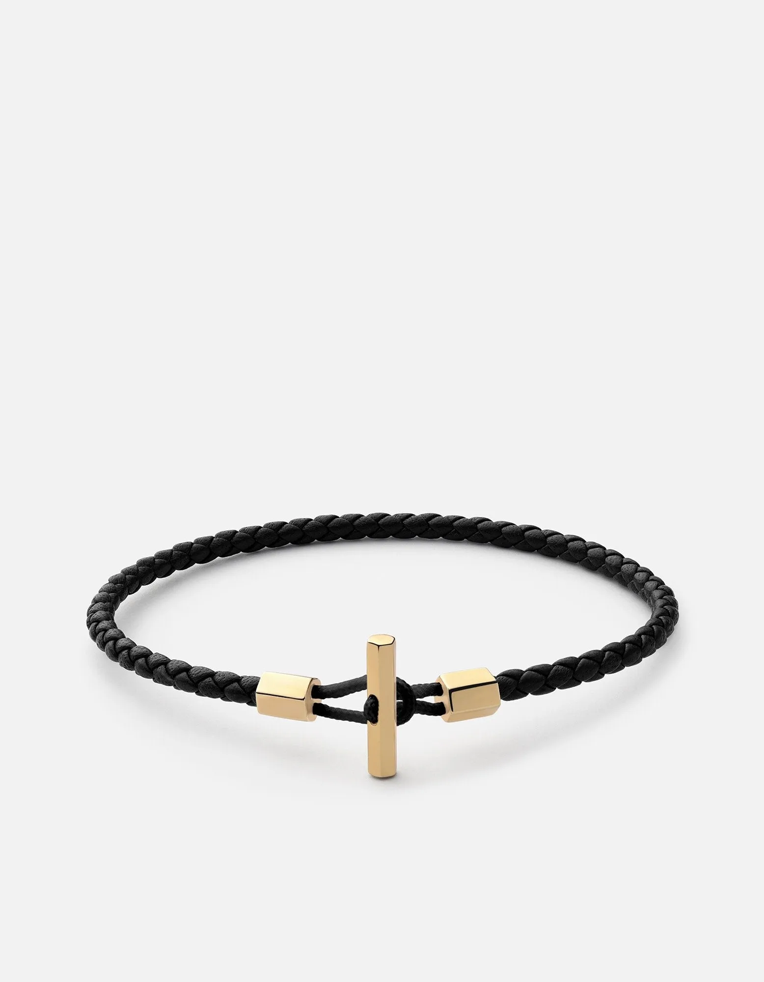 Vice Leather Bracelet, Gold Vermeil