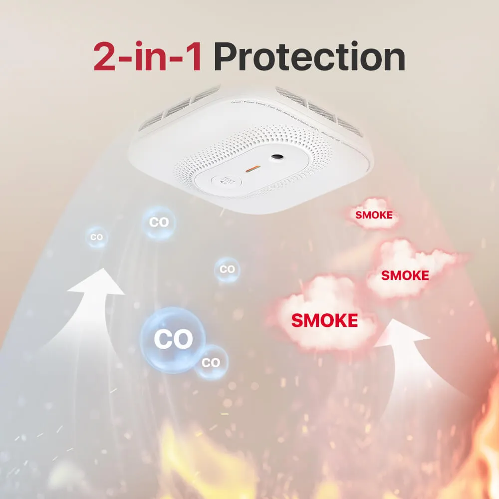 Voice Location Wireless Interconnected Smoke and Carbon Monoxide Combination Alarm, X-Sense XP02-WR