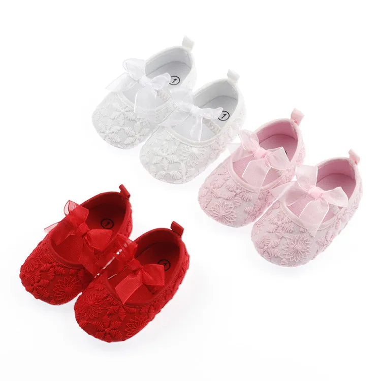 Wholesale 0-1 Years Old Soft Sole Baby Silk Shoes